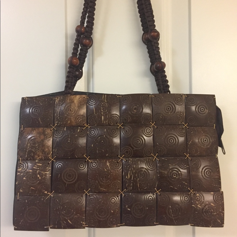 🌸Tiki wood tile bag 🌸